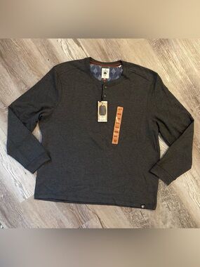 Authentic Copper & Oak Supply Mens 3 Button Sweatshirt XXXL Dark Gray
